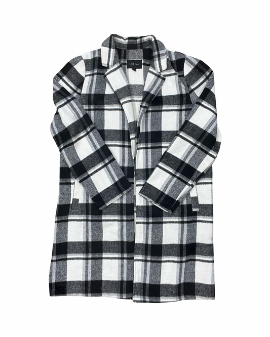 Jacket Shirt By Love Tree In Black & White, Size:L