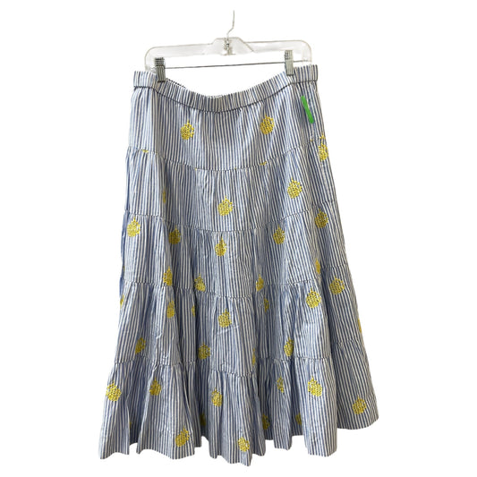 Skirt Maxi By J. Crew In Blue & Yellow, Size:L