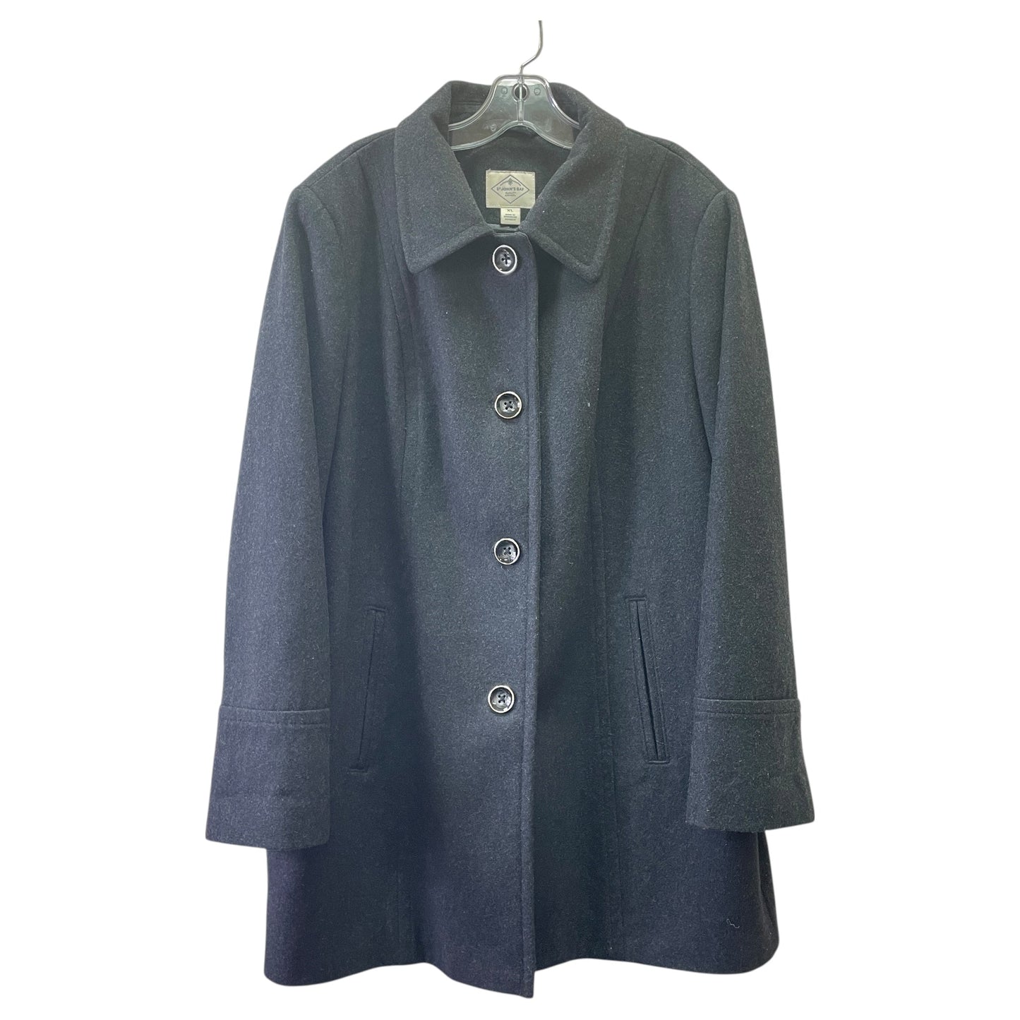 Coat Peacoat By St Johns Bay In Grey, Size:Xl