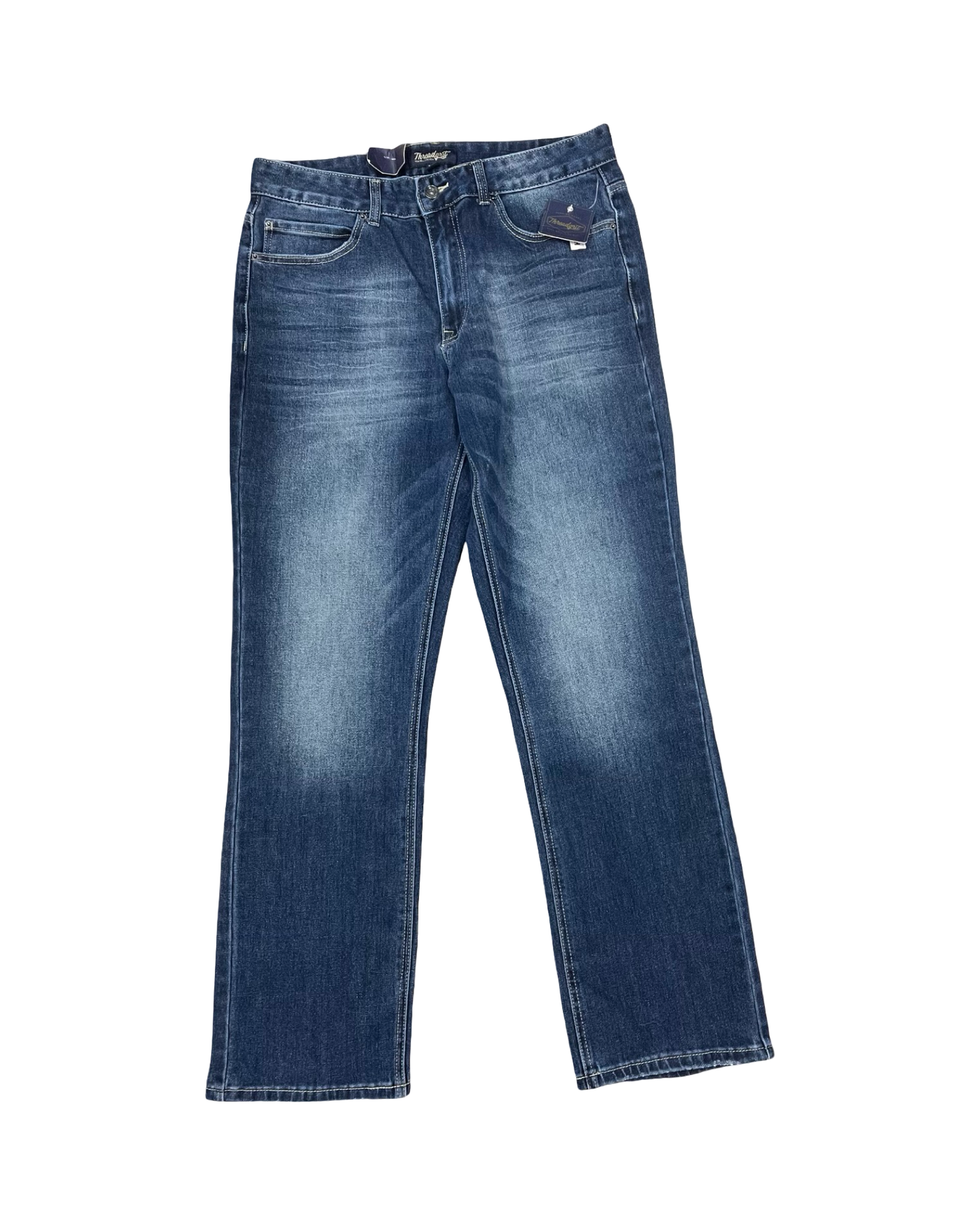 Jeans Straight By Clothes Mentor In Blue Denim, Size:14