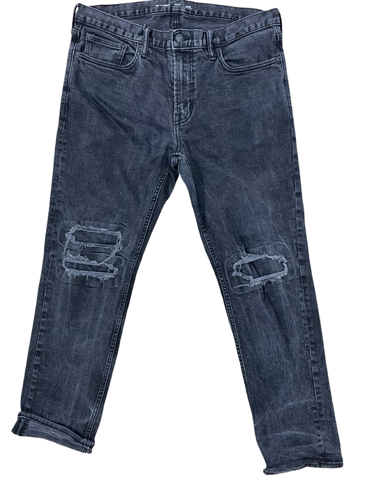 Jeans Straight By Old Navy In Black Denim, Size:20