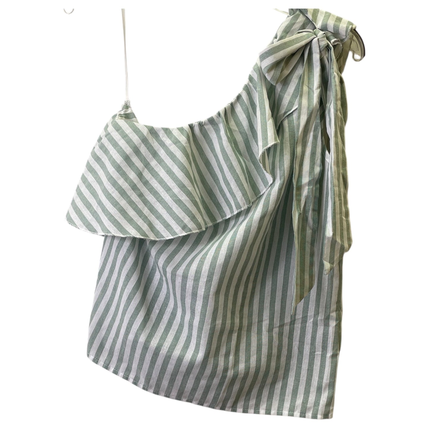 Top Sleeveless By Shein In Green & White, Size:S