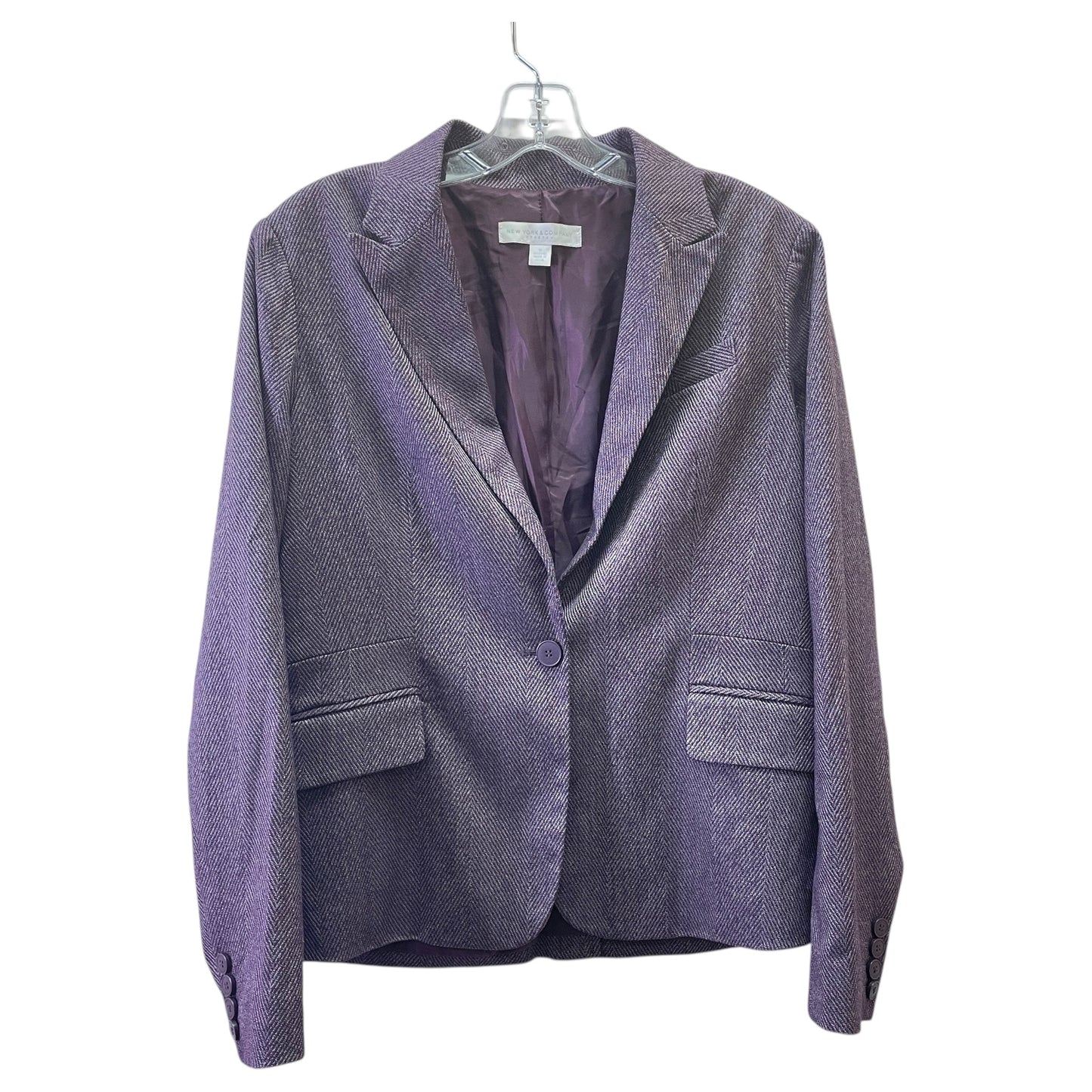 Blazer By New York And Co In Purple, Size:L