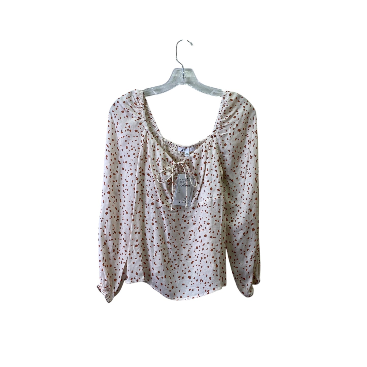 Top Ls By Daniel Rainn In Brown & Cream, Size:Xs