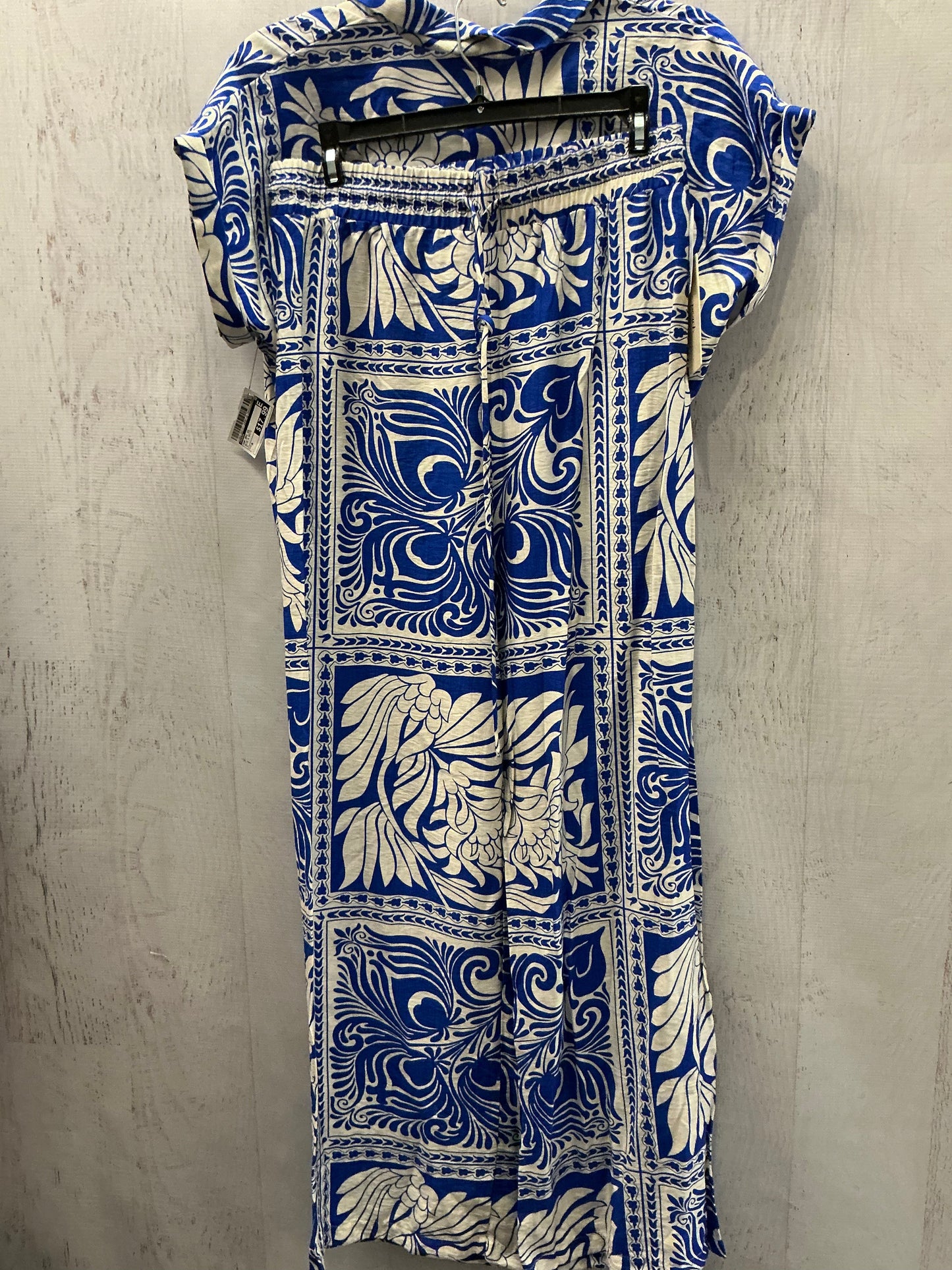 Top 2Pc Ss By Peach In Blue & White, Size:M