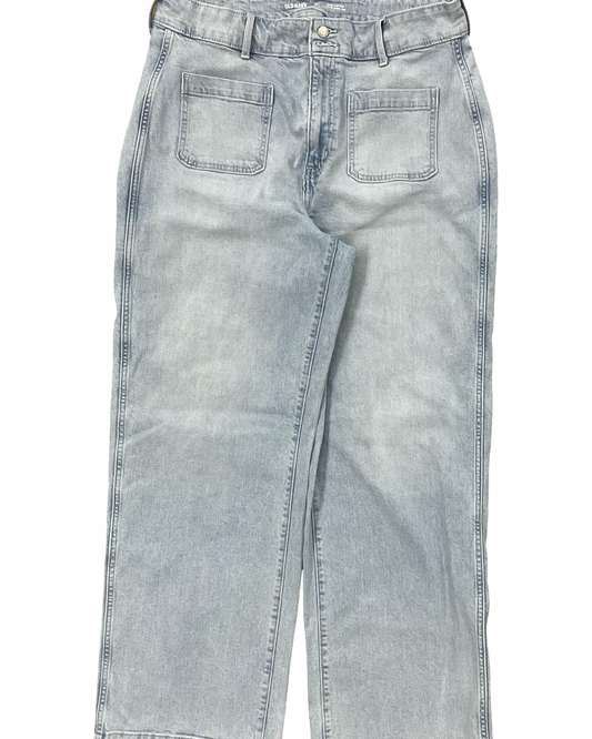 Jeans Wide Leg By Old Navy In Blue Denim, Size:14