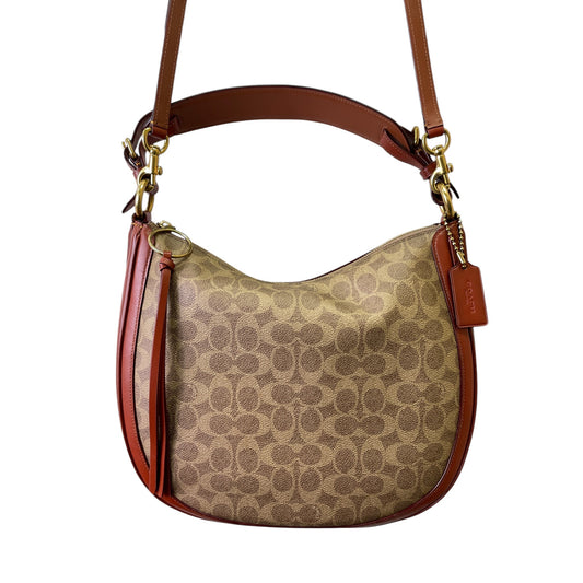 Handbag Designer By Coach In Brown, Size:Large