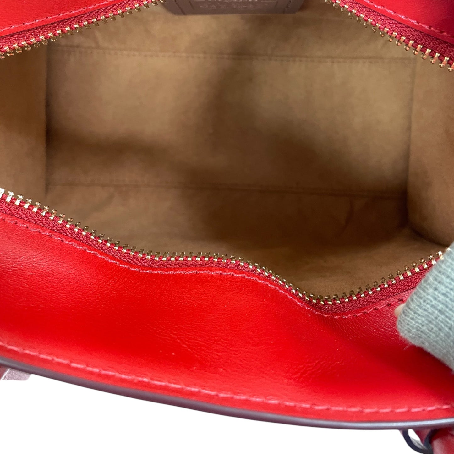 Handbag Designer By Coach In Red, Size:Small