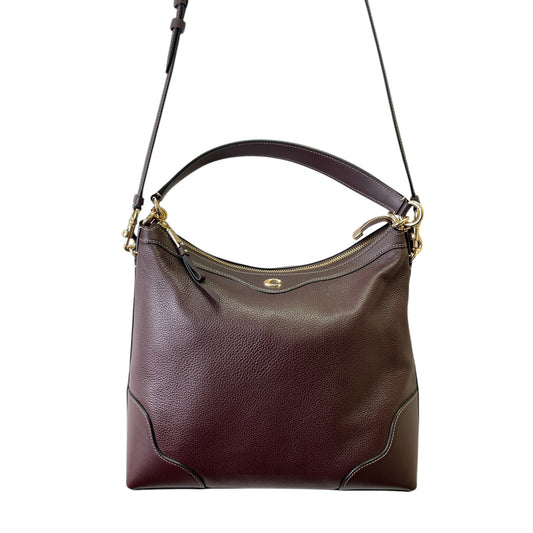 Handbag Designer By Coach In Maroon, Size:Large