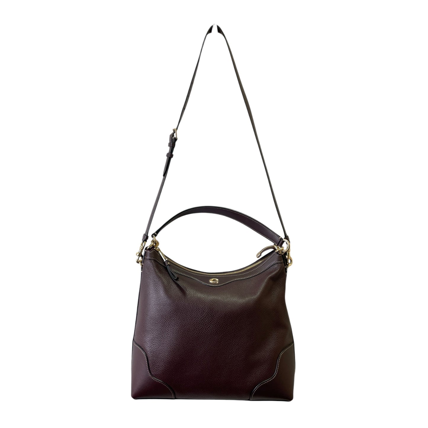 Handbag Designer By Coach In Maroon, Size:Large