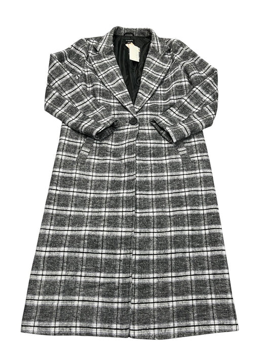 Coat Wool By Evereve In Plaid Pattern, Size:Xs