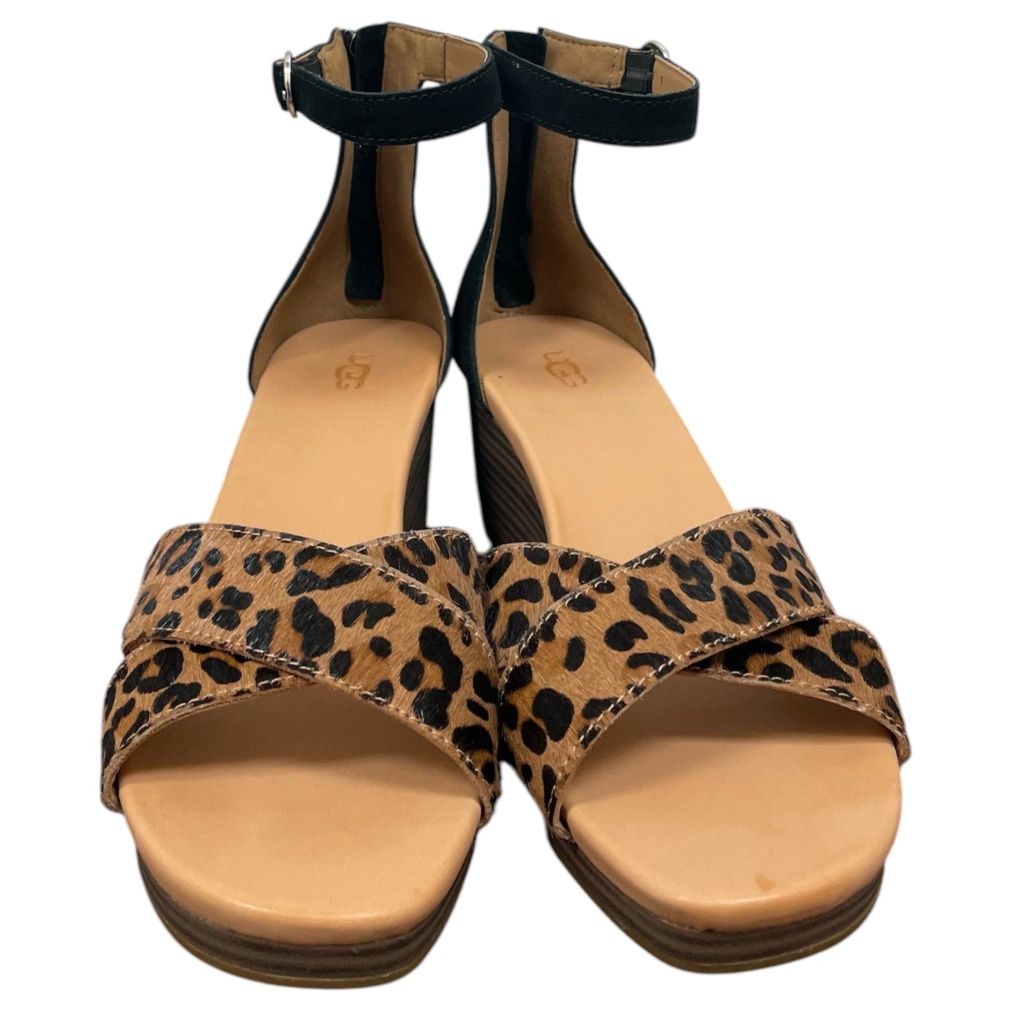 Sandals Designer By Ugg In Animal Print, Size:10