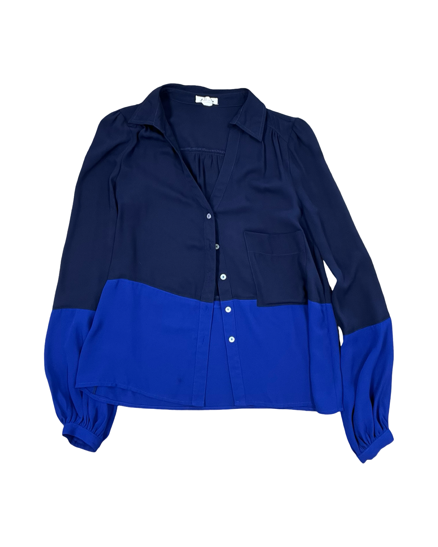 Blouse Ls By Clothes Mentor In Blue, Size:S