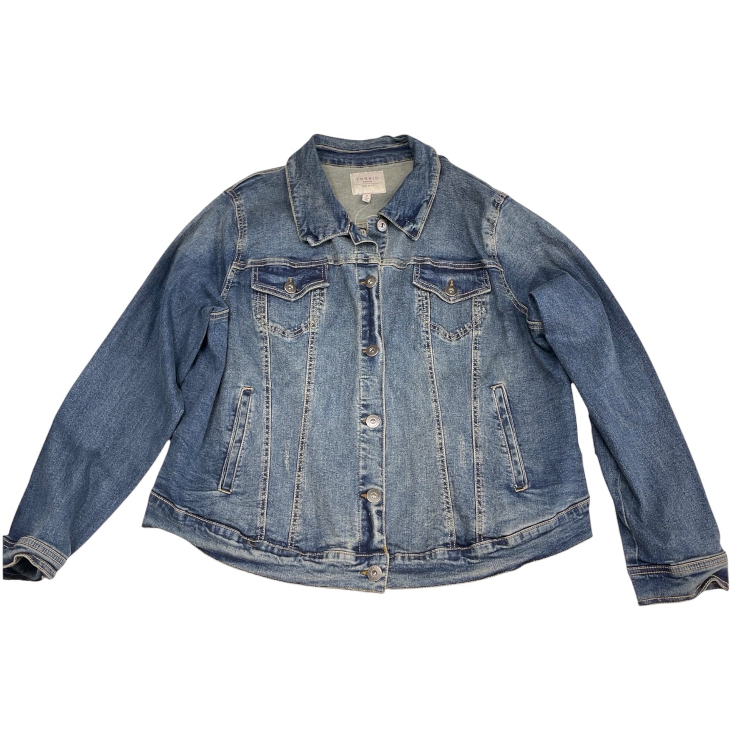 Jacket Denim By Torrid In Blue Denim, Size: 3x