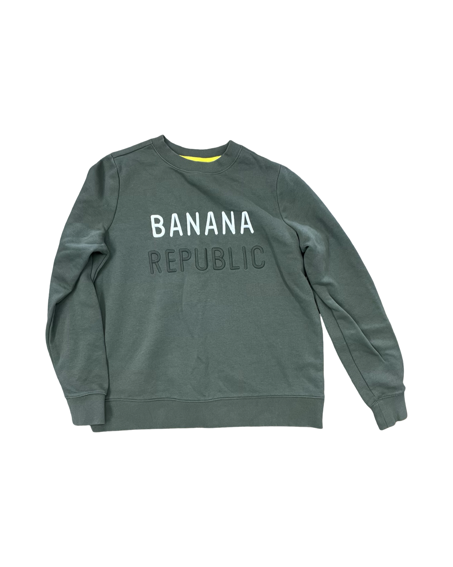 Sweatshirt Crewneck By Banana Republic In Green, Size:S