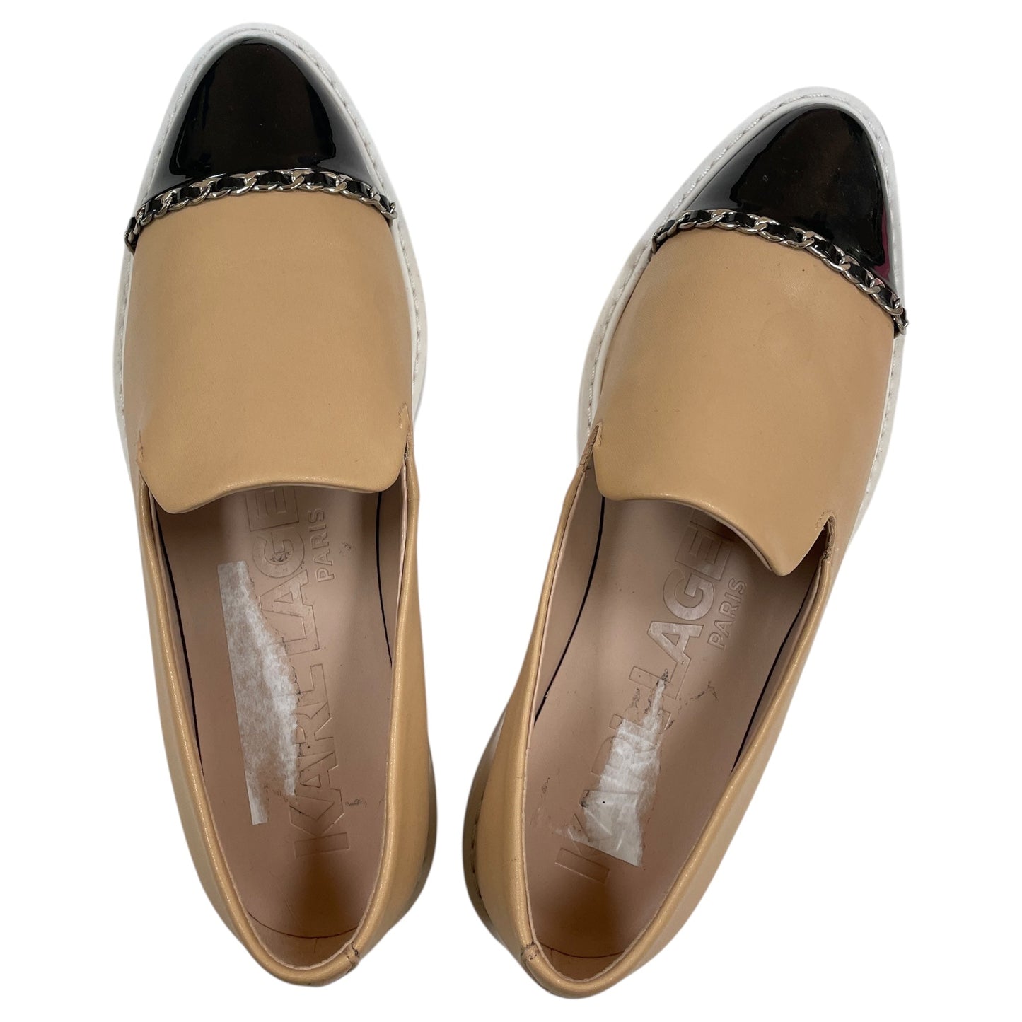 Shoes Designer By Karl Lagerfeld In Beige, Size:6