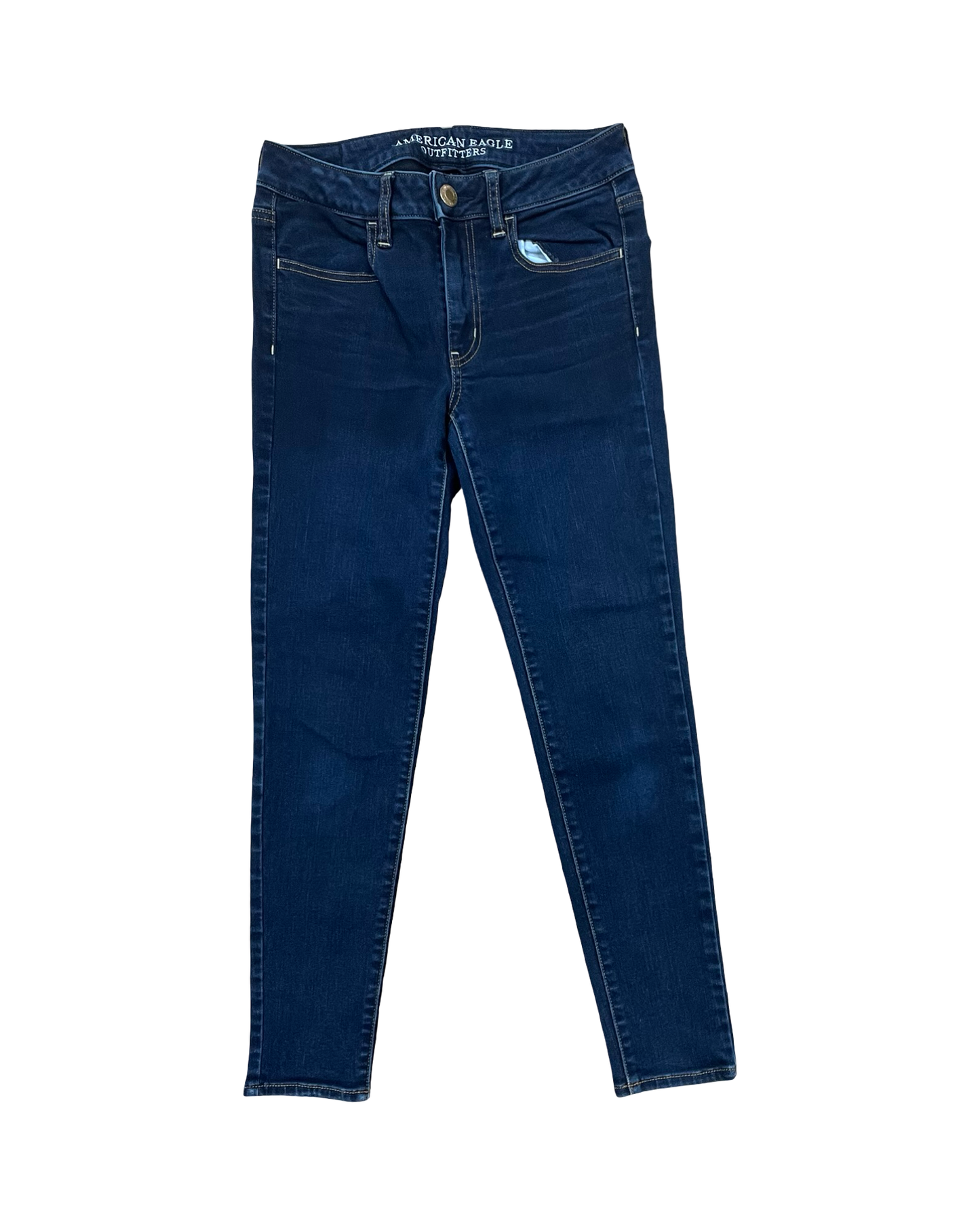 Jeans Skinny By American Eagle In Blue Denim, Size:6P