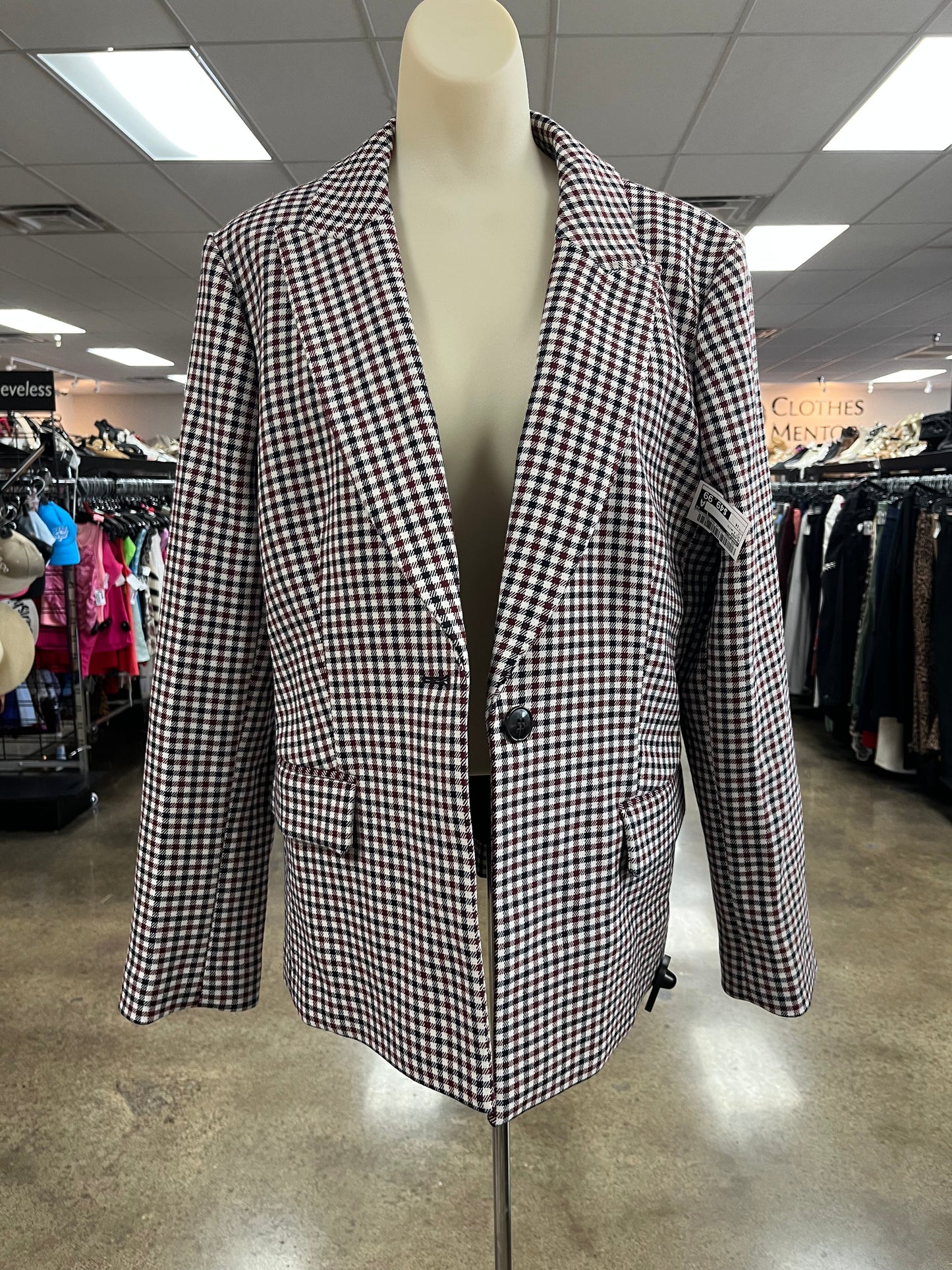 Blazer By Madewell In Red & White, Size:14