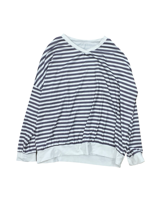 Top Ls By Clothes Mentor In Purple & White, Size:L