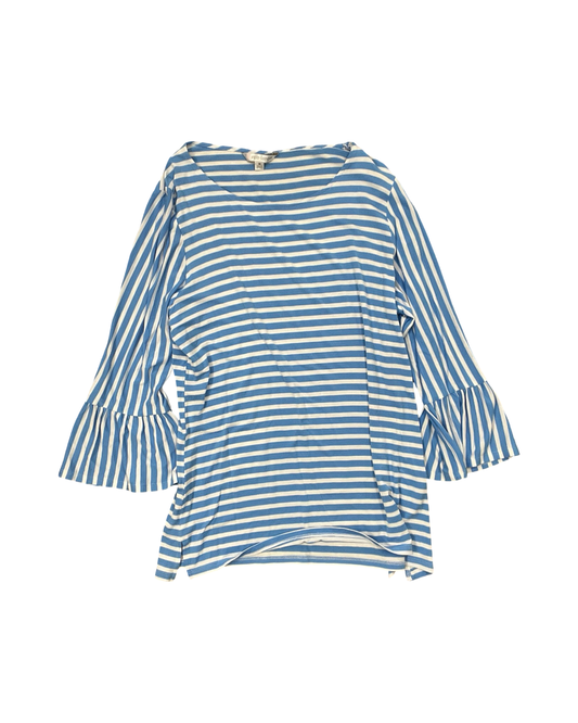 Top Ls By Erin London In Blue & White, Size:M