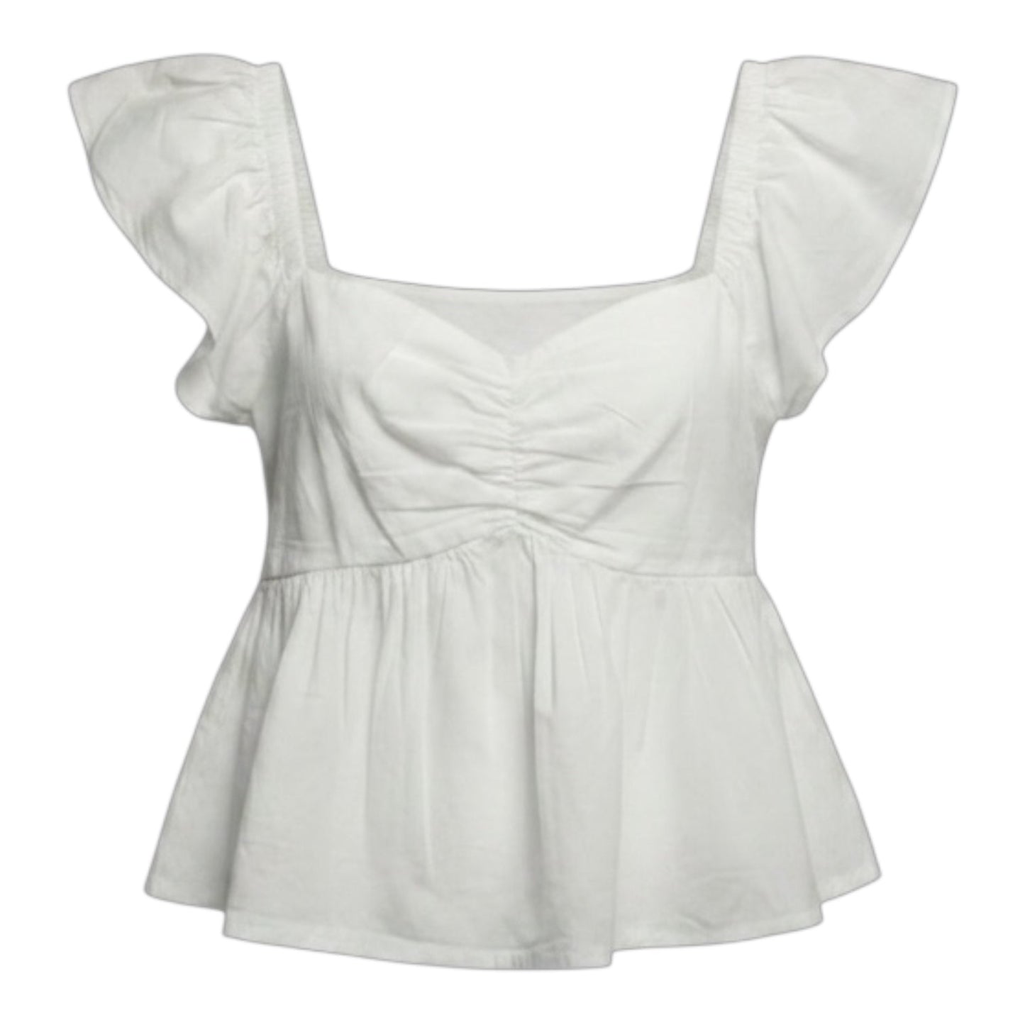 Top Short Sleeve By Japna In White, Size: S