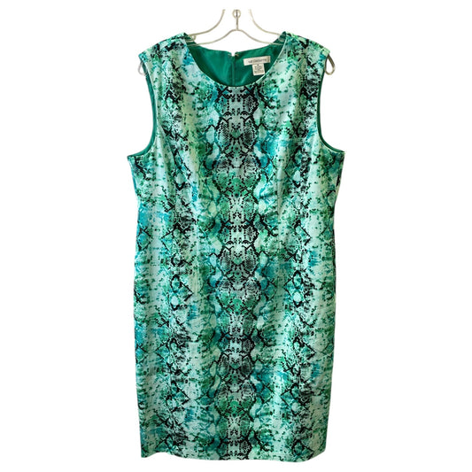 Dress Casual Midi By Liz Claiborne In Green, Size:18