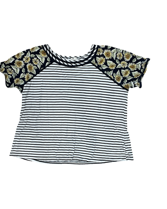 Top Ss By Cato In Blue & White, Size:1X