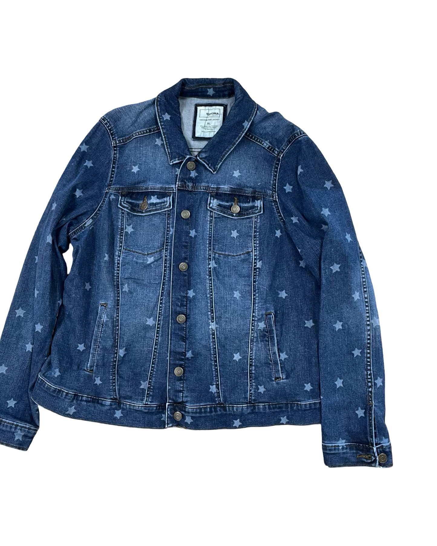 Jacket Denim By Sonoma In Blue Denim, Size:Xl