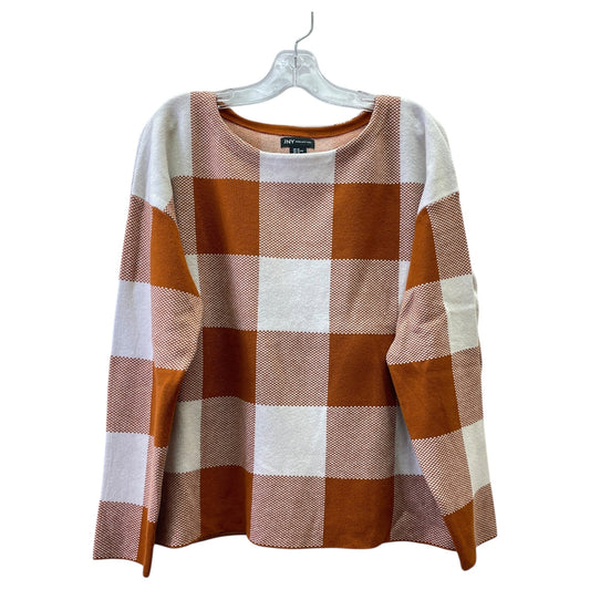 Sweater By Jones New York In Cream & Orange, Size:Xl