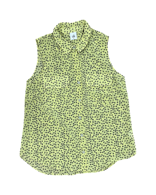 Top Sleeveless By Cabi In Yellow, Size:M