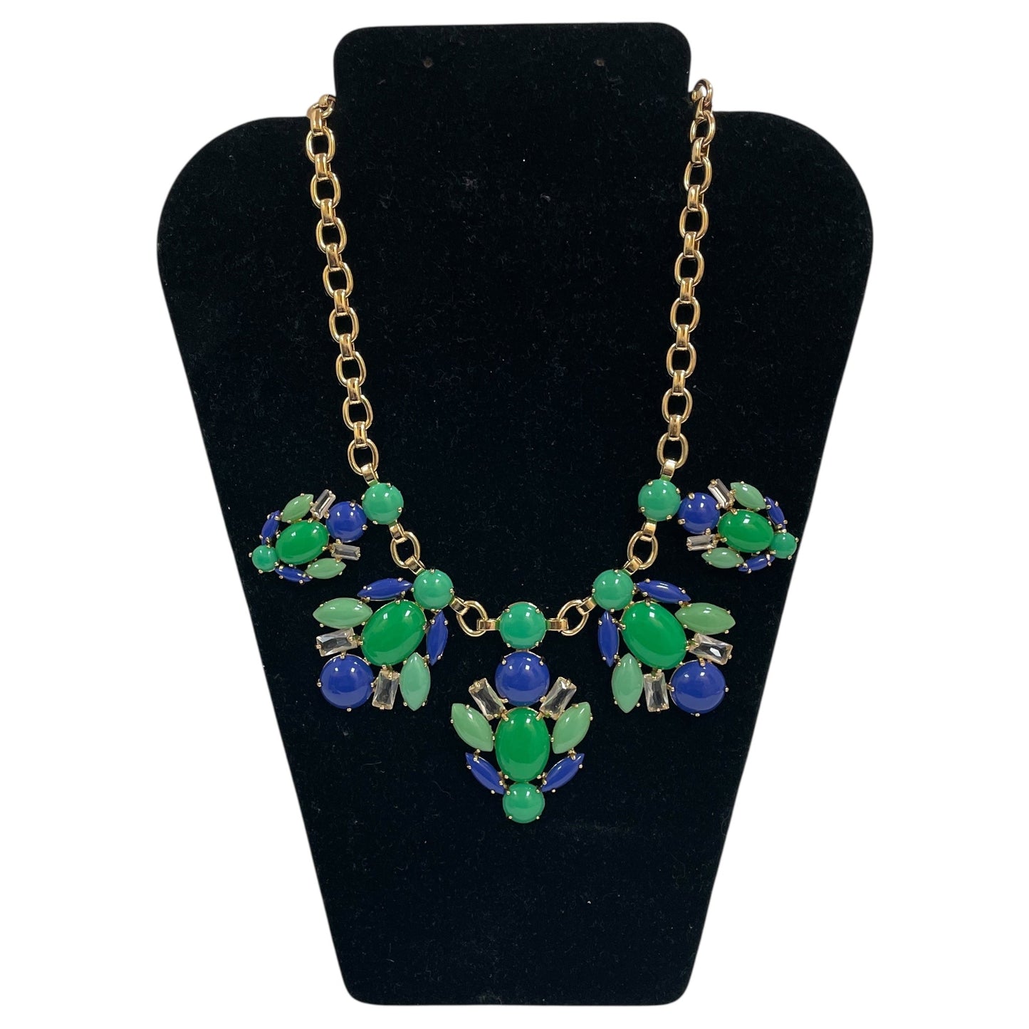 NECKLACE STATEMENT by STELLA AND DOT In GOLD & GREEN