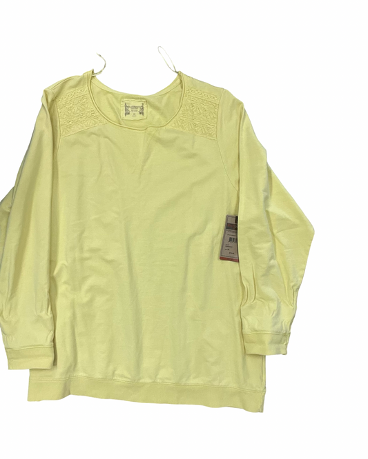 Sweatshirt Crewneck By Ruff Hewn In Yellow, Size:3X