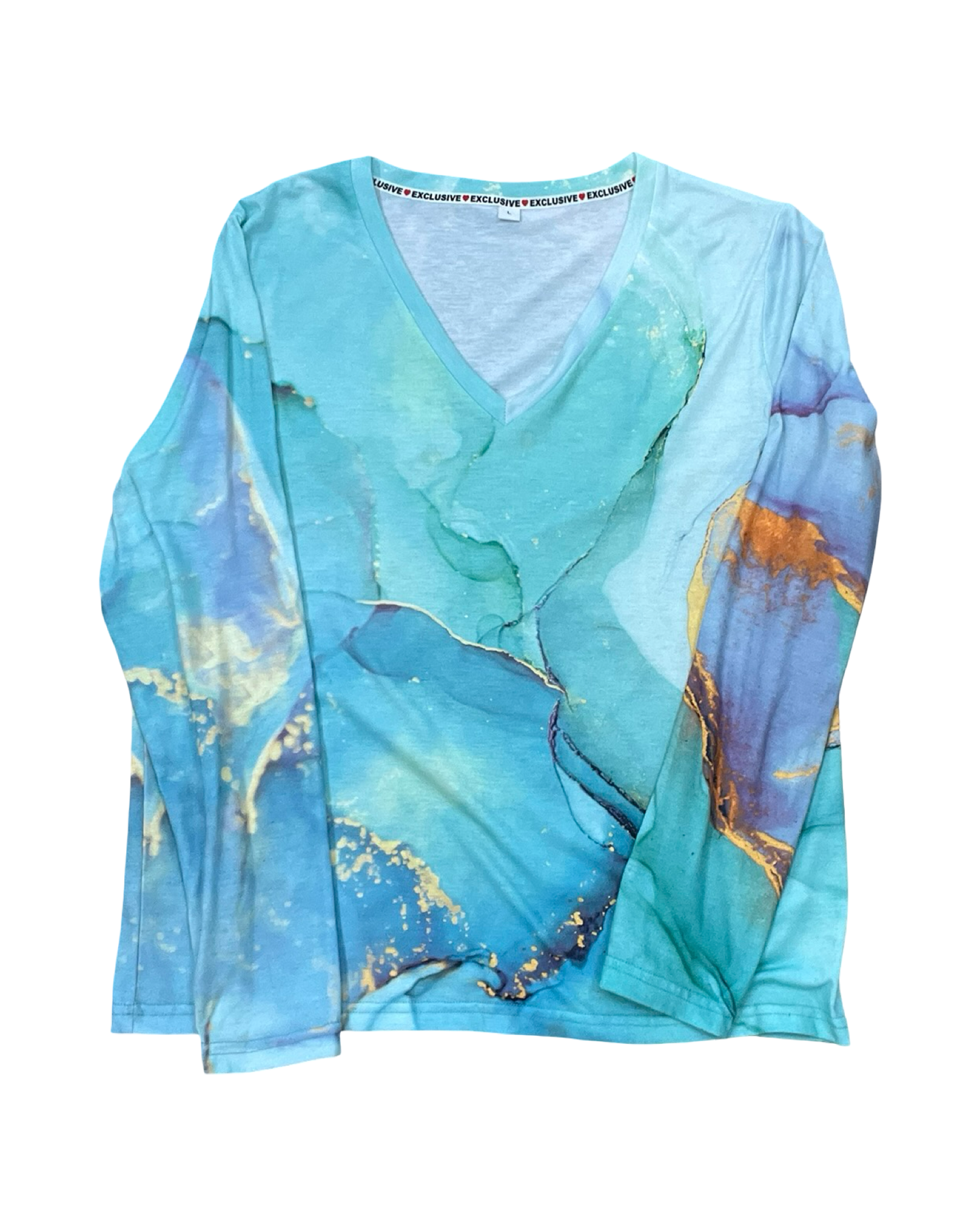 Top Ls By Exclusive In Green, Size:L