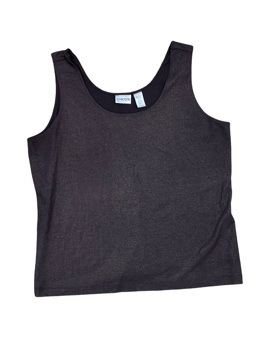 Top Sleeveless By Chicos In Brown, Size:Xs