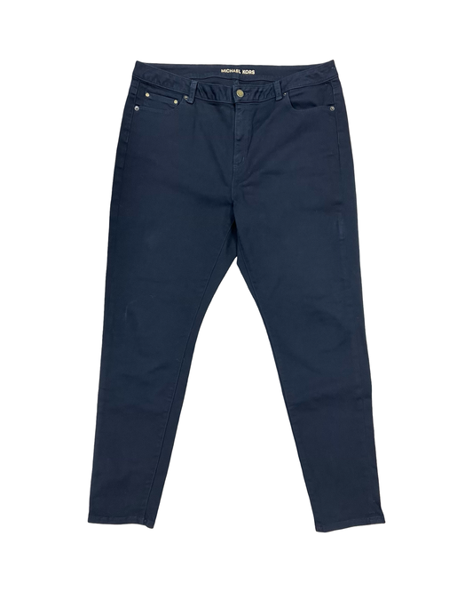 Jeans Designer By Michael Kors In Black Denim, Size:16