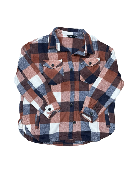 Jacket Shirt By Members Mark In Blue & Orange, Size:Xl