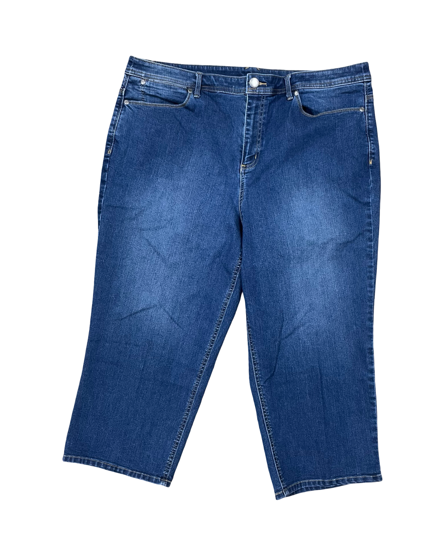 Jeans Cropped By Christopher And Banks In Blue Denim, Size:16