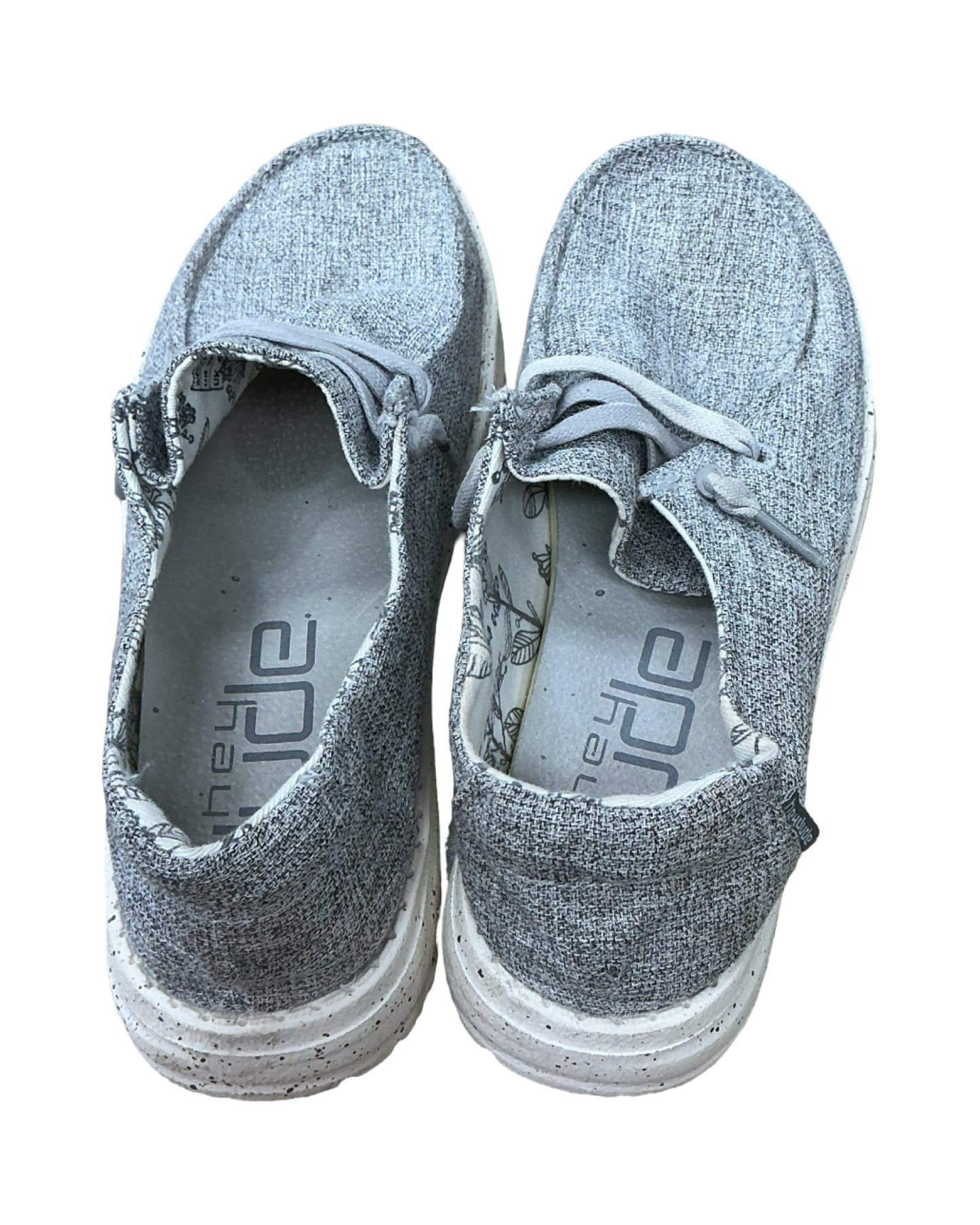 Shoes Flats By Hey Dude In Grey, Size:6