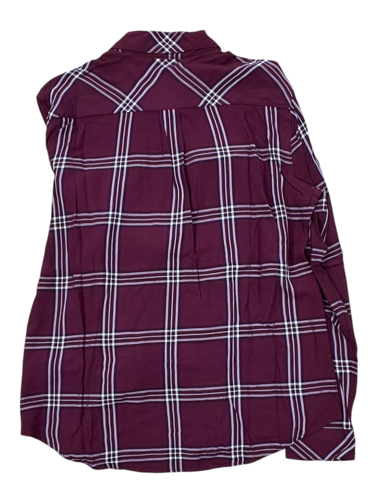 Blouse Ls By Guess In Red & White, Size:L