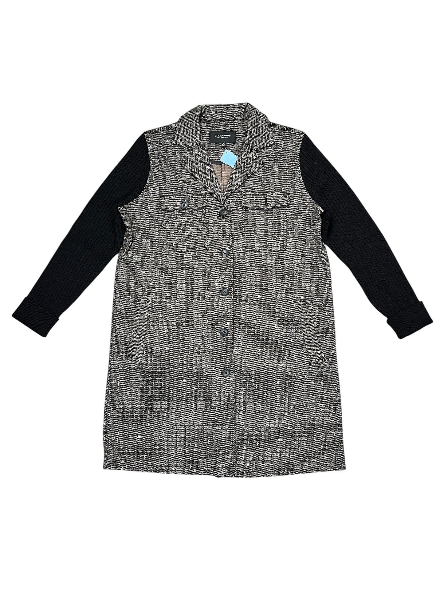 Coat Trench Coat By Liverpool In Brown, Size:M