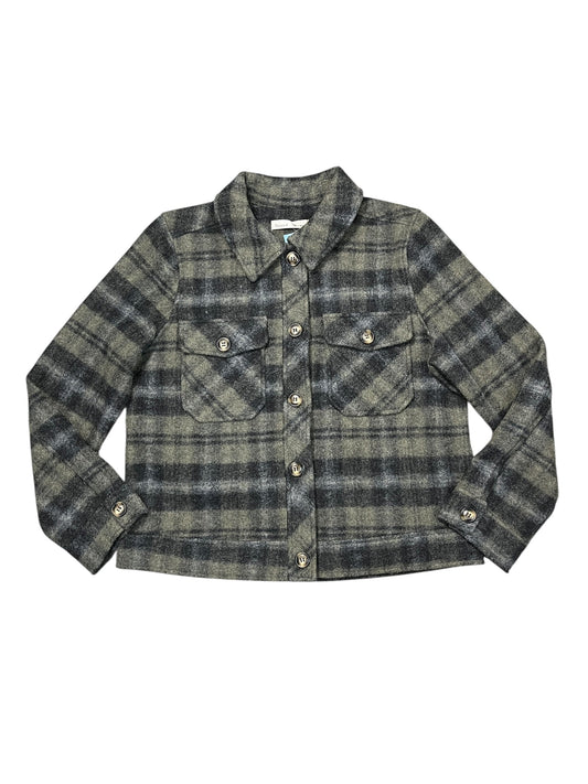Jacket Shirt By Be Cool In Plaid Pattern, Size:L