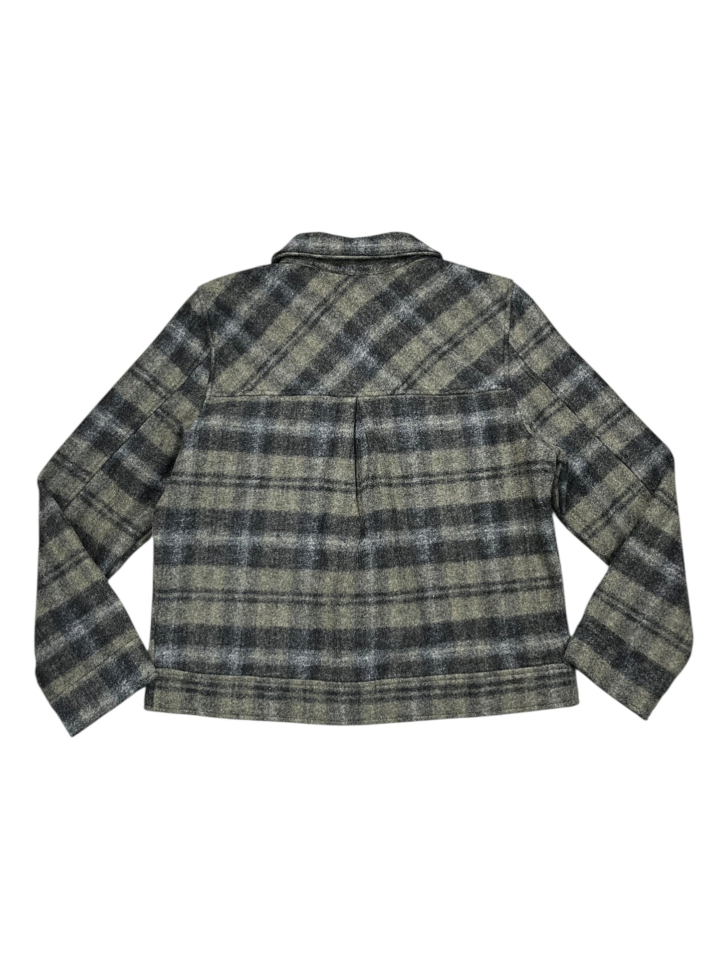 Jacket Shirt By Be Cool In Plaid Pattern, Size:L