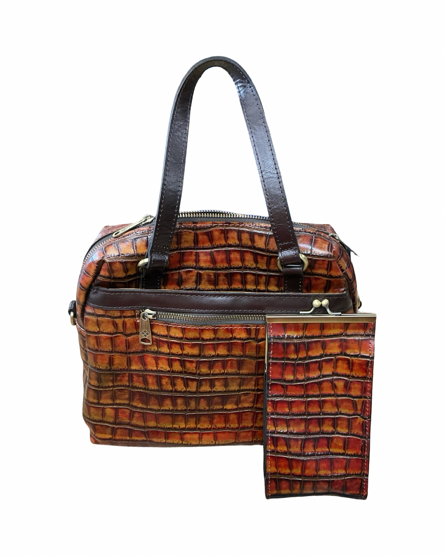 Handbag Leather By Clothes Mentor In Tan, Size:Medium