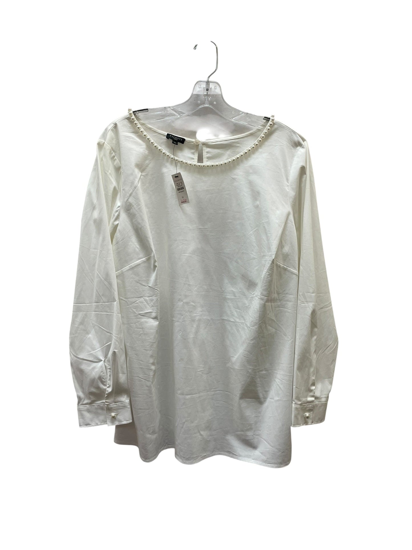 Top Ls Basic By Talbots In White, Size:1X