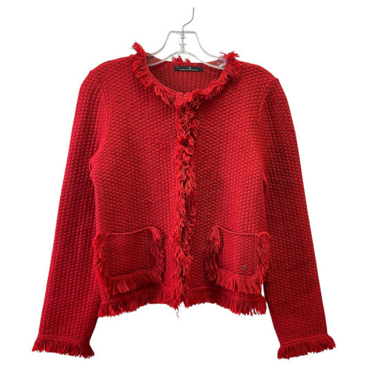 Blazer Designer By Carolina Herrera In Red, Size:M
