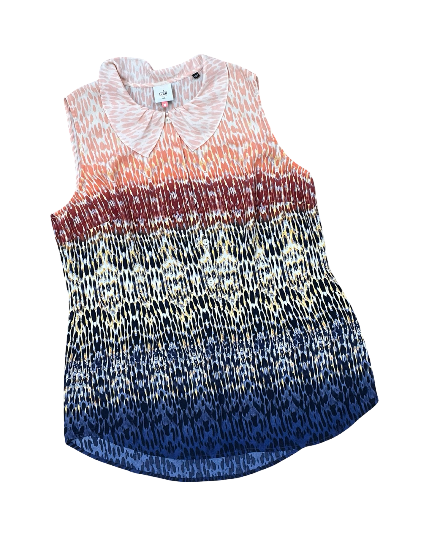 Top Sleeveless By Cabi In Peach, Size:M