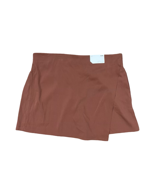 Skort By Stylus In Tan, Size:1X
