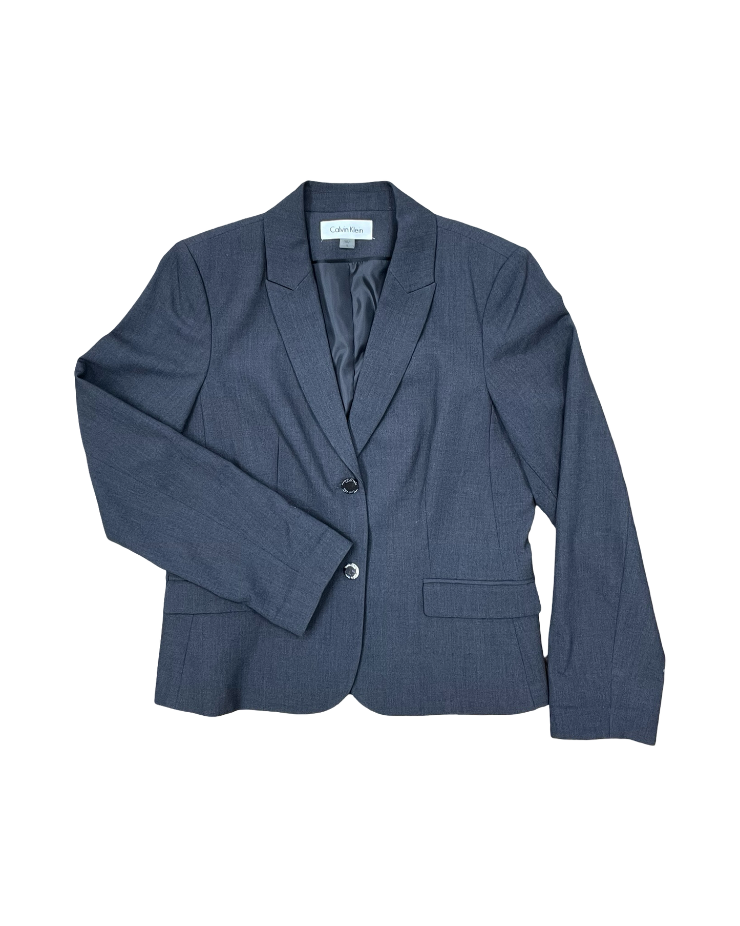 Blazer By Calvin Klein In Grey, Size:L