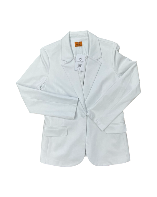Blazer By Clothes Mentor In White, Size:M