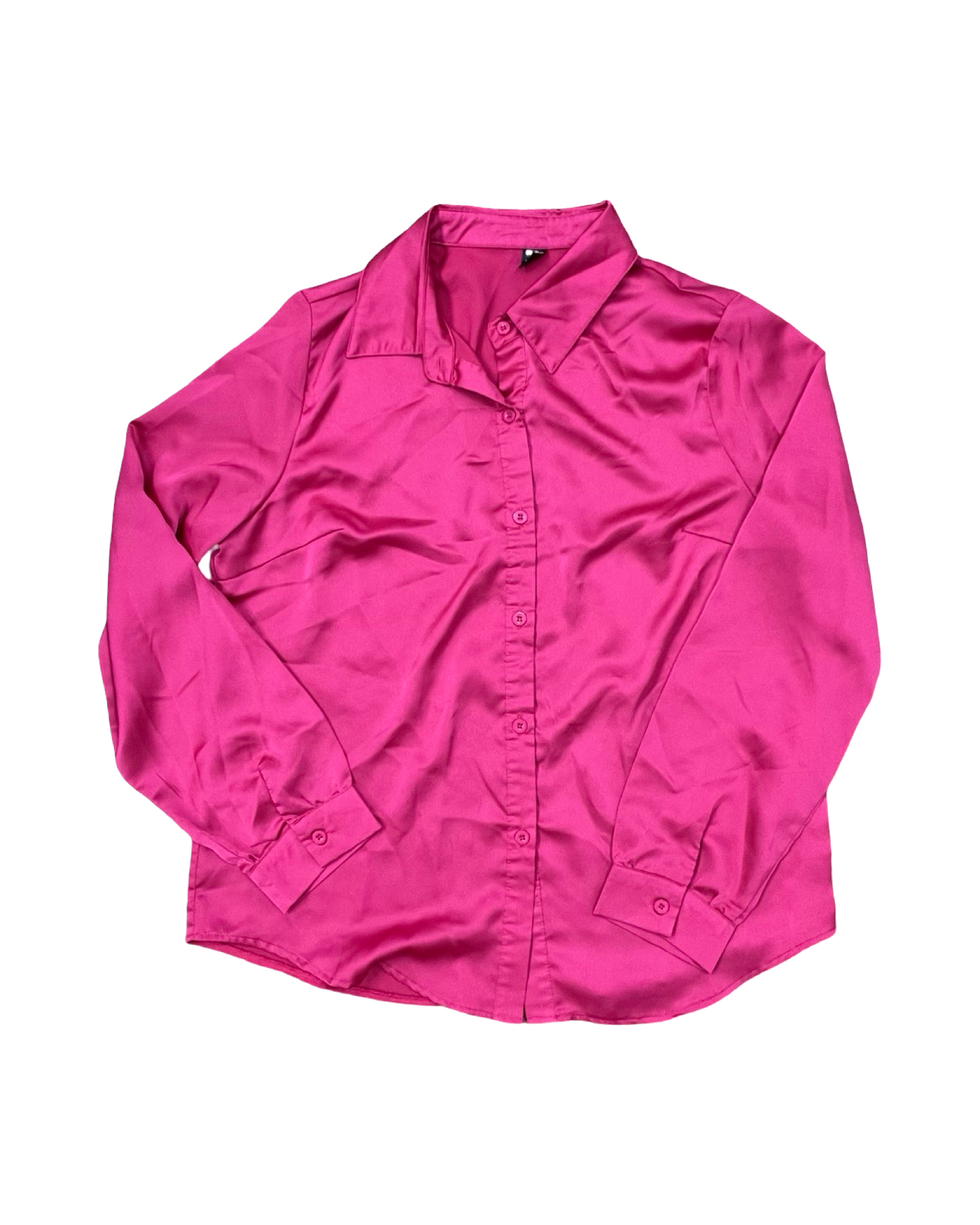 Blouse Ls By Shein In Pink, Size:Xl